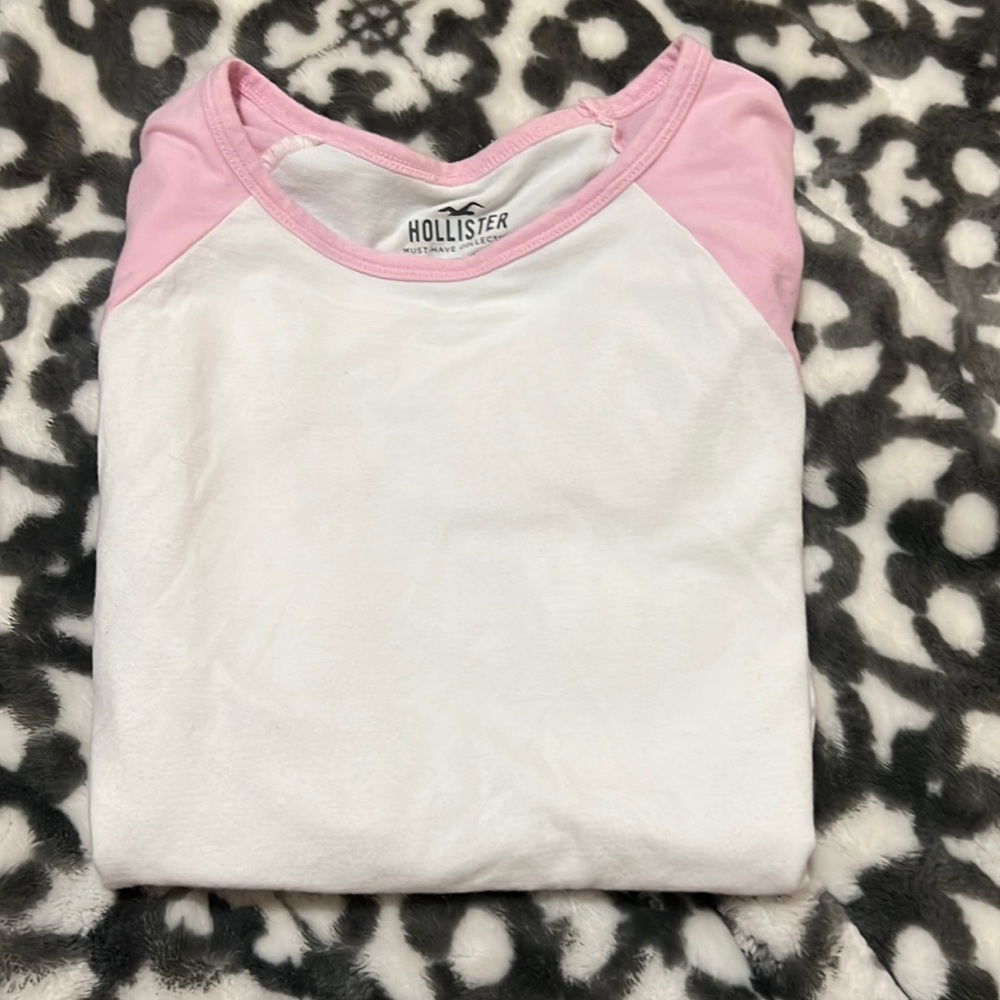 Pink baseball tee